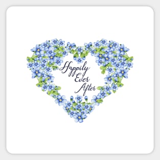 Happily ever after forgetmenot heart Sticker